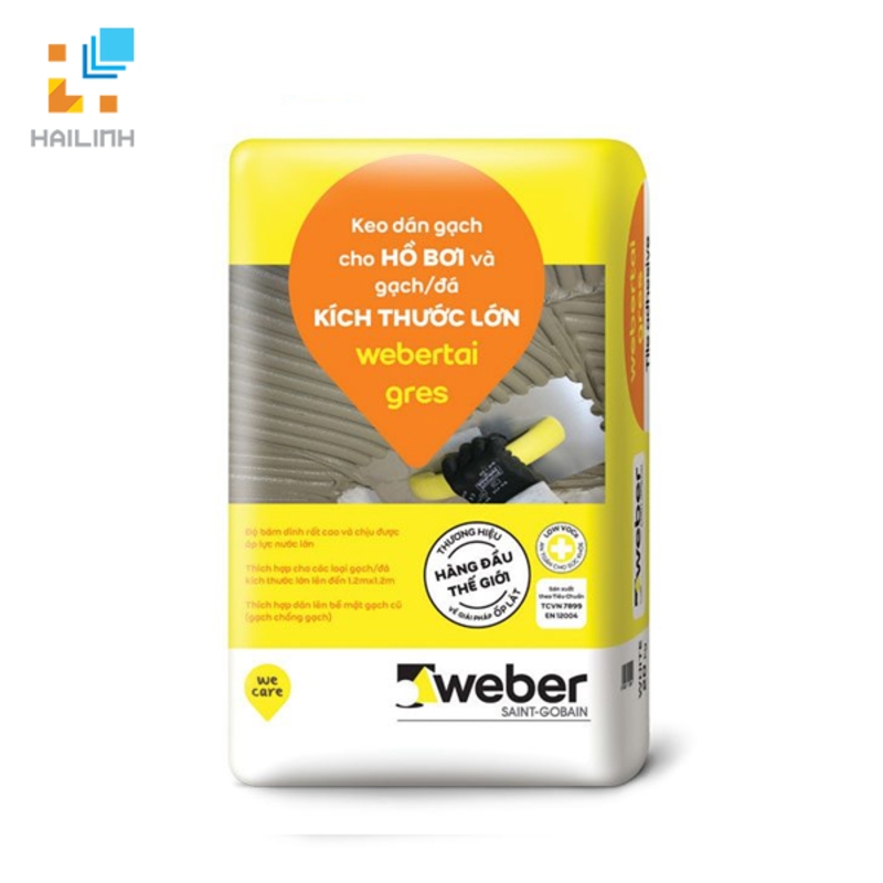 Keo dán gạch ngoại thất Weber.tai GRES